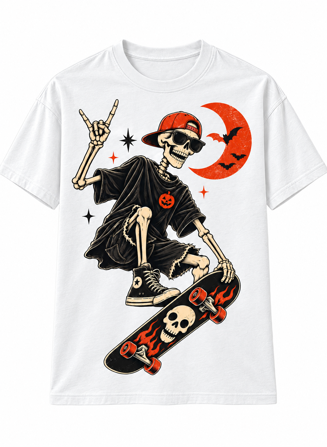 Skeleton Road Trip Halloween T-Shirt – Spooky Classic Car Tee