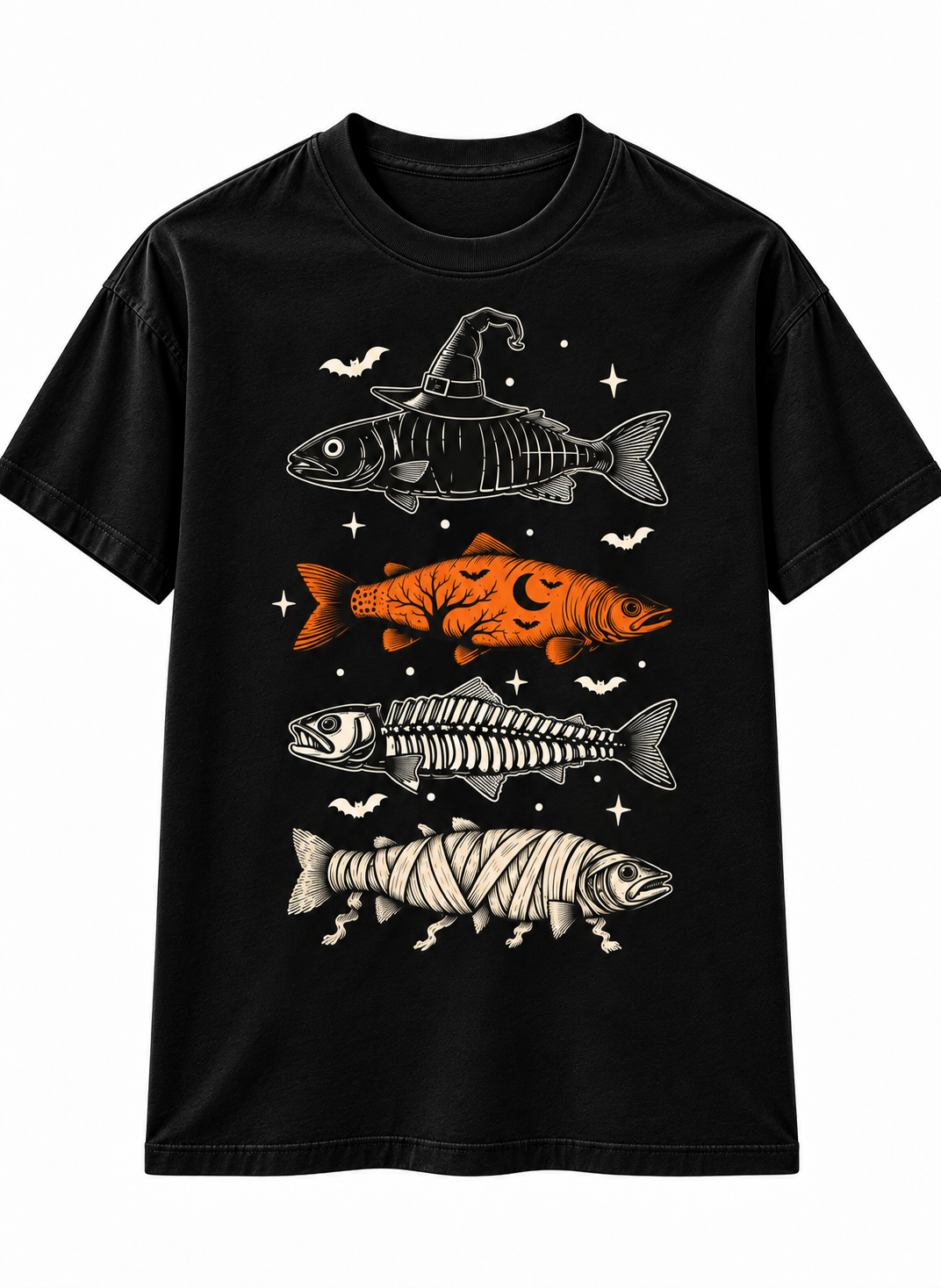 Halloween Trout Fishing T-Shirt – Spooky Fish Angler Tee