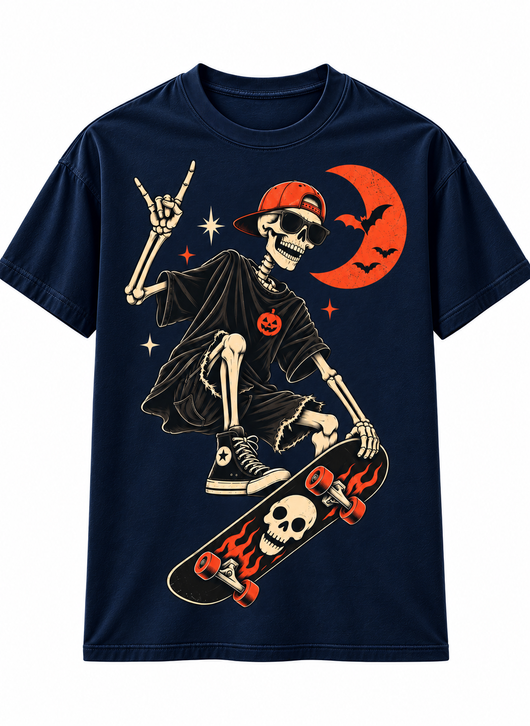 Skeleton Road Trip Halloween T-Shirt – Spooky Classic Car Tee